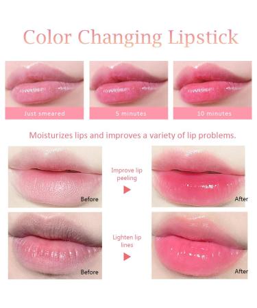 Buy 3Pcs Color Changing Lip Balms - Peach Black Red Cherry Strawberry Tinted Lipstick Set for Women & Girls - Long Lasting PH Lip Color | International Shipping - Buy Online on GoSupps.com