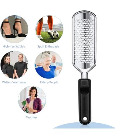Foot RASP Colossal Foot File and Callus Remover Best Foot Care Tool to Remove Hard Skin Suitable Wet and Dry Feet Professional Stainless Steel Metal Foot File (Black) - Buy Online on GoSupps.com