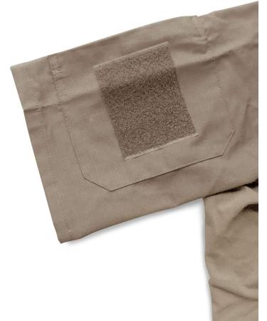 Magcomsen Men's Tactical Short Arm Shirt - Quick Dry Military Combat Polo with 1/4 Zipper & Pockets - Khaki XXL - Buy Online on GoSupps.com