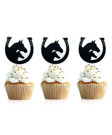 Cowboy Cowgirl Cupcake Toppers 24Pcs Rodeo Cupcake Topper Western Theme Baby Shower Birthday Party Cake Decorations