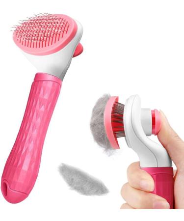 YETEE Dog Grooming Brush Slicker - Shedding Tool for Dogs & Cats - Pink - Buy Online on GoSupps.com