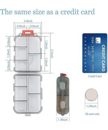 DIY Pill Organizer with 147 Labels | Portable Medicine Case | 7 Day Travel Essentials | White Mini Medication Box - Buy Online on GoSupps.com