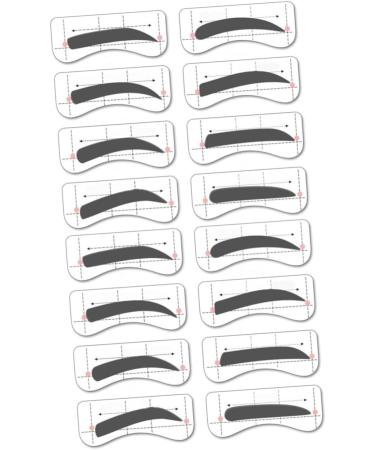 FOMIYES 64 Pairs 8 Eyebrow Shaping Tools Kits Molds Eyebrow Card Eyebrow Stickers Conjoined Eyebrow Powder - Buy Online on GoSupps.com