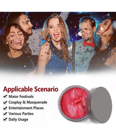 Temporary Red Hair Color Wax for Men & Women - Natural Hairstyle Pomade for Party Cosplay & Halloween - 4.23 oz - Buy Online on GoSupps.com
