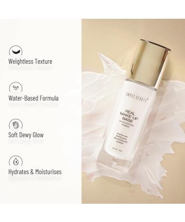 Swis-Beauty Real Makeup Base Highlighting Primer - Skin-Hydrating Poreless Primer Natural Glow Finish for Face Makeup Shade: Natural Tint (Beige) - International Shipping Available - Buy Online on GoSupps.com