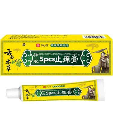 JHDOJHD BaiCaoZhiYangGao 5 Sets Compatible with Natural Chinese Herbal Eczema Psoriasis Dermatitis Ointment Symptom External Use Only - Buy Online on GoSupps.com