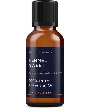 Mystic Moments Fennel Sweet Essential Oil 50ml - Pure Natural Vegan Oil for Diffusers Aromatherapy & Massage - Buy Online on GoSupps.com