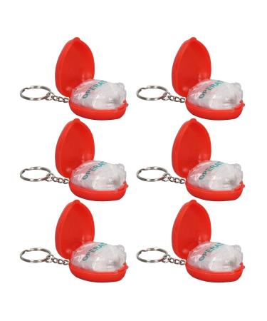6pcs CPR Face Shield Keychain Set for Home | Portable Cardiopulmonary Resuscitation Face Shield - Buy Online on GoSupps.com