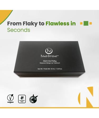 Nuzilicious Mango Lip Mask & Scrub Duo Hydrating & Exfoliating Lip Care with Omega Fatty Acids, Organic Oils & Organic Shea Butter Soft, Smooth, Plump Lips Vegan & Paraben-Free, No Nasties - Buy Online on GoSupps.com