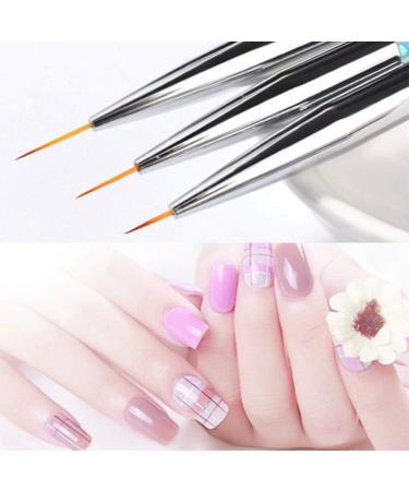 5-Part Nail Brush Set for Acrylic & UV Gel Nail Art | DIY Nail Design Tools - Buy Online on GoSupps.com