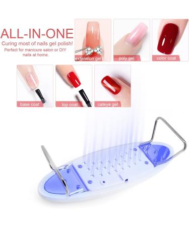 2 in 1 UV LED Nail Lamp with Hand Rest Pillow and Arm Cushion - 48W Nail Dryer for Gel Nails - Beauty Arm Rest Manicure Tool - White - Buy Online on GoSupps.com