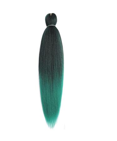 LDMY Pre-Stretched Braiding Hair - 8PCs 26 Ombre Green Synthetic Kanekalon Braids - Ideal for Stylish Braiding & International Shipping - Buy Online on GoSupps.com