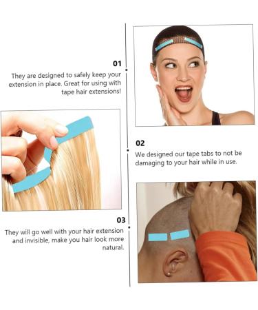 DOITOOL 6 Sheets supplies water proof film hair extensions patch Accessories adhesive tape sticker Reissue block Adhesive strip double sided pu double sided tape wig 2.5x1.5cm Assorted Color - Buy Online on GoSupps.com