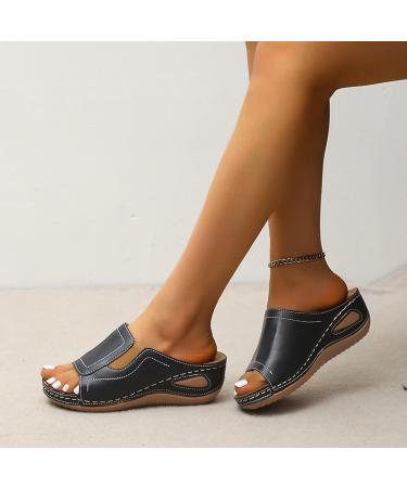 Aniywn Summer Women Sandals - Lightweight Flat Open Toe Thong, Dark Blue, Size 8 - Buy Online on GoSupps.com