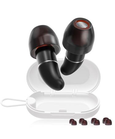 Ear Plugs for Sleeping Noise Cancelling Washable Hearing Protection for Sleep Earplugs for Concerts Motorcycles Travel Concert Swimming Sleep Snoring Black