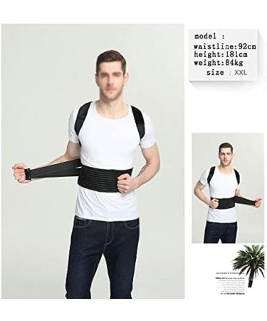 Back Correction Belt Women Men Shoulder Spine Posture Orthotic Back Support Belt Protective Adjustable Pain Relief Elastic Lumbar Support Trainer Black X Black X - Buy Online on GoSupps.com