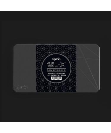 Apres Nail Gel-X Natural Coffin Long Tips Box | 500 Gel-X Tips | Premium Quality 2022 | 10 Sizes 0-9 - Buy Online on GoSupps.com