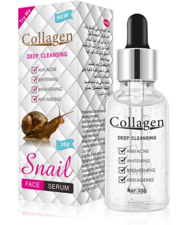 Snail Collagen Face Serum Snail Slime Moisturizing Face Serum Natural Anti-aging Anti-wrinkle and Anti-spot Ingredients 30ML - Buy Online on GoSupps.com
