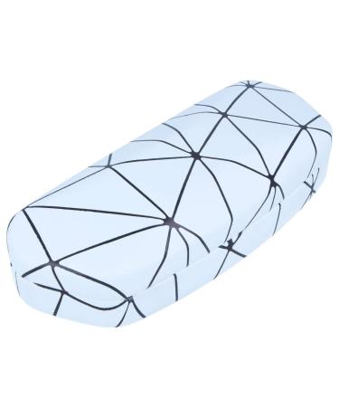 Modern hard case with geometric pattern "Geo" in white