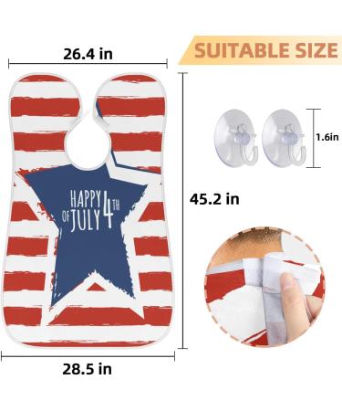 Beard Bib Apron for Men - Non-Stick Waterproof Hair Catcher | Perfect for Grooming & Trimming | 4th July Independence Day Gift - Buy Online on GoSupps.com