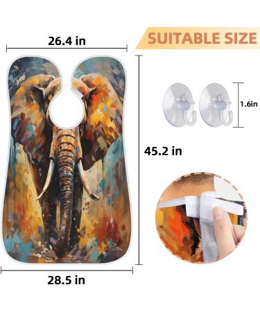Shop Colorful Paint Elephant Beard Bib Apron - Best Beard Hair Catcher for Men | Perfect Father's Day & Christmas Gifts - Buy Online on GoSupps.com