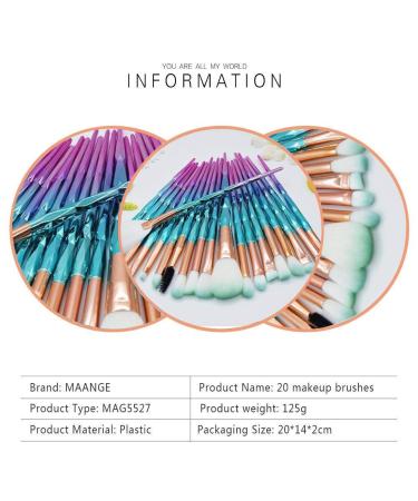 20-Piece Professional Makeup Brush Set | Essential Cosmetic Tools for Flawless Foundation Eyeshadow Eyeliner & More - Buy Online on GoSupps.com