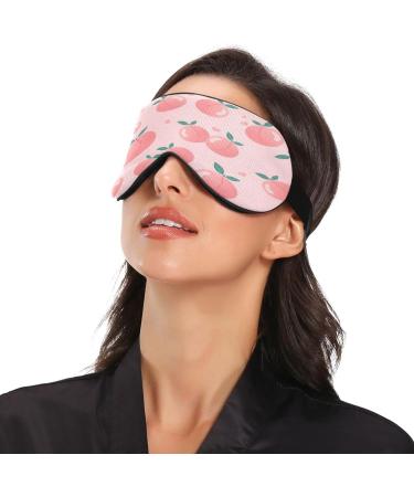 WELLDAY Cute Peach Sleep Mask - Adjustable Strap Eye Shade Cover for Men and Women - Buy Online on GoSupps.com