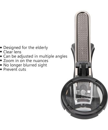 Nail Clipper With Magnifying Glass Portable Nail Clipper Heavy Duty Nail Cutter Smart Nail Clippers Magnifier Loupe Set for Seniors(black) - Buy Online on GoSupps.com