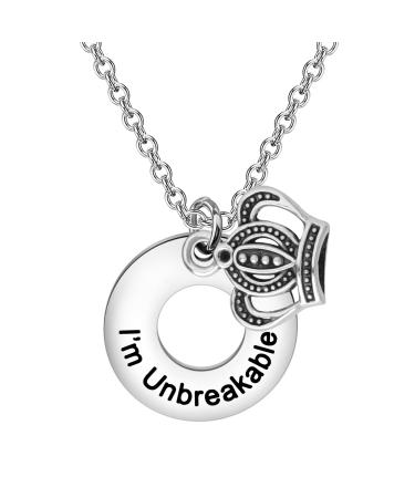 FUNYSO Broadway Musical Theater Gift Musical Inspired Gift Musical Theater Lyrics I m Unbreakable Gift (Unbreakable necklace UK)