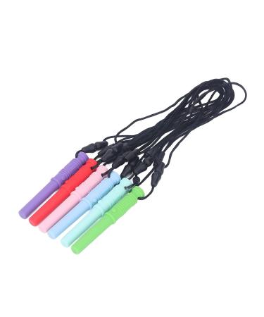 6pcs Sensory Chew Necklace Set for Autism | Biting & Chewing Pendants for Boys & Girls - Buy Online on GoSupps.com