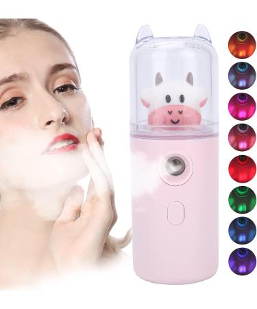 Qukaim Facial Mist Sprayer Cute Cartoon Animal Facial Mist Sprayer Portable Skin Moisturizing Nano Spray for Home Office Pink - Buy Online on GoSupps.com