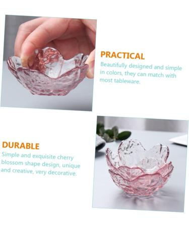 Ciieeo 5pcs Cherry Blossom Sauce Flower Jewelry Dish Sink Splash Guard Floral Ring Holder Cute Dipping Bowls Sauce Plate Cherry Blossom Bowls Tableware Pink Dipping Dish Glass - Buy Online on GoSupps.com