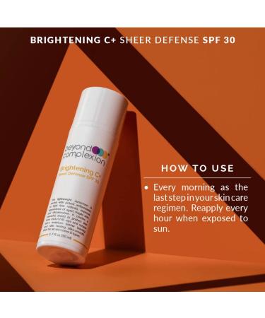 Beyond Complexion Brightening C+ Sheer Defense SPF 30 - Oil-Free Fast-Absorbing SPF Makeup that Reduces Redness and Evens Skin Tone - Buy Online on GoSupps.com