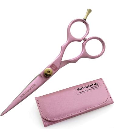Professional Pink Hair Scissors Hairdressing Scissors for All Hair Cutting 5.5 inch (14 cm) - Pink Presentation Case - Buy Online on GoSupps.com