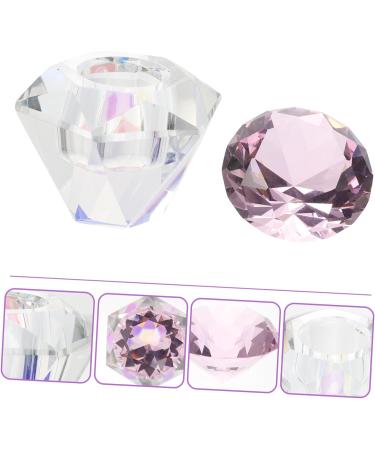 POPETPOP 2 pcs nail art crystal cup acrylic nail dappen dish crystal dappen dish cups dappen dish with lid Dappen Dish Bowl dappen dish for nails nail diamond Glass White crystal mixing cup 5.5x5.5cmx2pcs Pinkx2pcs - Buy Online on GoSupps.com