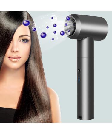Cordless Hair Dryer USB Rechargeable Lightweight Blow Dryer Portable Hair Dryer w/12 Hot & Cold Wind Mode for Women Kids Camping Beaches