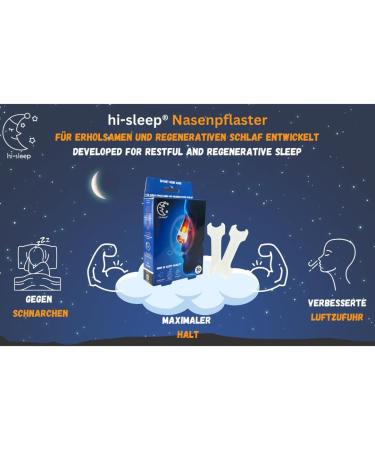 Hi-Sleep 30 Premium Nose Plaster Nasal Stripes - Stop Snoring Breathe Better Sleep Calmly | Effective Snoring Solution for Better Sleep - Buy Online on GoSupps.com