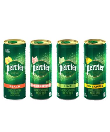 Perrier Flavored Carbonated Mineral Water Variety Pack - 12 Count - 11.15 Fl oz Cans - By Obanic - Refreshing Natural Sparkling Water Assortment - Buy Online on GoSupps.com
