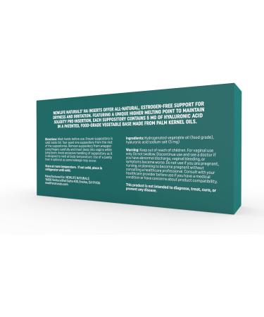 NewLife Naturals Hyaluronic Acid Vaginal Suppositories | Moisturizer for Vaginal Dryness | USA-Made Relief for Menopause | 12 Inserts 30-Day Supply - Buy Online on GoSupps.com