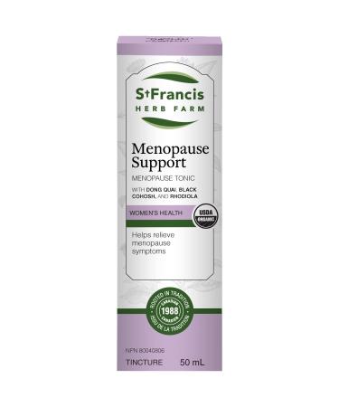 St. Francis Herb Farm Menopause Support Tincture Liquid | Helps to Relieve Symptoms Associated with Menopause | Formerly Known as Vitex Combo | With Dong Quai Black Cohosh Chastetree Burdock Sage Motherwort & Rhodiola | 50ml