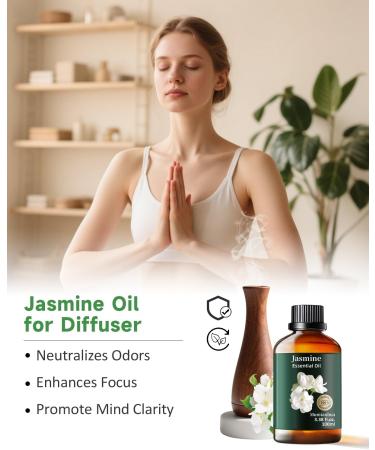 Pure Gardenia & Jasmine Essential Oil Set Natural Floral Oil Duo for Aromatherapy Diffusion Skin Hair Care Perfume & Candle Making 2 x 3.38 Fl Oz - Buy Online on GoSupps.com