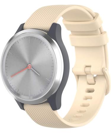 RuenTech Silicone Bands for Garmin Vivoactive 4S / Vivomove 3S - 18MM Replacement Straps in Pink/Beige/Teal/Orange/Sangria - Buy Online on GoSupps.com