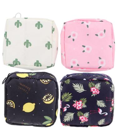 Magiclulu 4 pieces women bandage storage bag Multifunctional Small bag Outdoor Perioda bag Travel menstrual bag portable pocket ladies bandage bags