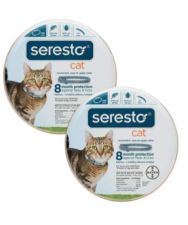 Bayer Seresto Flea and Tick Collar for Cat, all weights, 2 Pack
