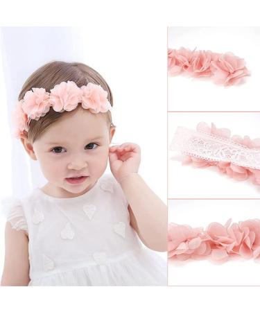 Roysmart Baby Girls Headbands - 2 Pack Flower Hair Bands | Perfect Baby Accessories for Gifts & Parties - Buy Online on GoSupps.com