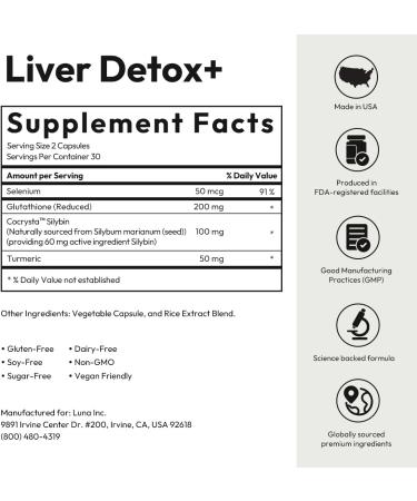 BIGVITA CoCrystal Liver Detox+ | 16x Absorption with Cocrysta Silybin | Glutathione, Turmeric, Selenium, Milk Thistle | Detox & Repair Formula for Energy, Daily Liver Health 60 Capsules - Buy Online on GoSupps.com