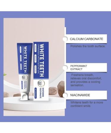 Niacinamide Toothpaste Mint Fresh Breath Gum Care & Teeth Whitening Daily Oral Hygiene for Clean Bright Teeth(2PCS) - Buy Online on GoSupps.com