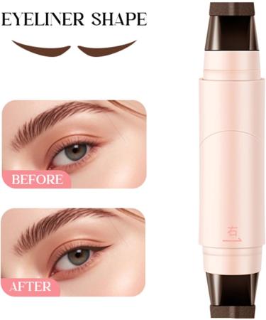 Bsbkoj Eyeliners Stamps Precision Makeup Stencil Pencil Smooth Winged Pen Tool with Multifunctional Design for Beauty Routine Girls Friends Women Family Gift Idea Brown - Buy Online on GoSupps.com