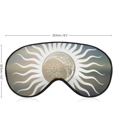 Sun and Moon Design Sleep Mask - Adjustable Strap Eye Cover for Sleeping, Blocking Light - Men and Women, Night Travel Nap - Buy Online on GoSupps.com