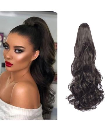 Ponytail Extension Claw Clip Ponytail Extension Curly Ponytail Extension Hair Extensions Ponytail Long Wavy Hair Extensions Curly Wave Claw Clip Ponytail Hairpiece Natural Black